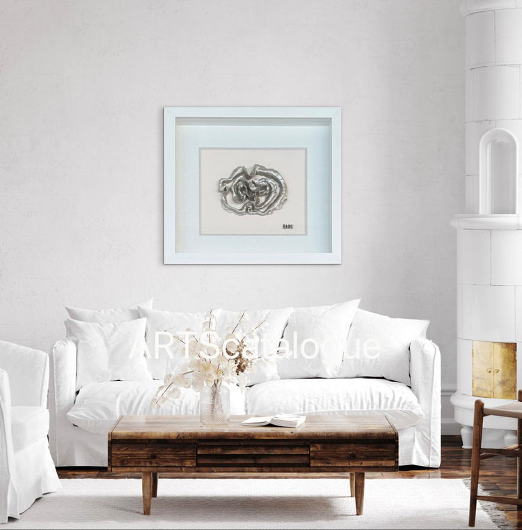 SHARON - (Sculpture in glass covered boxed frame) - Liezel du Toit