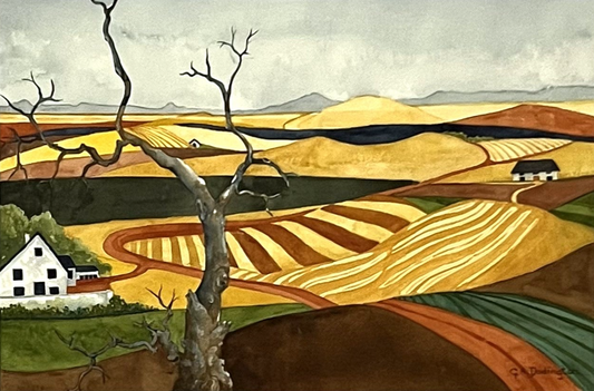 BOLAND FIELDS (Framed) - Gill Dodington