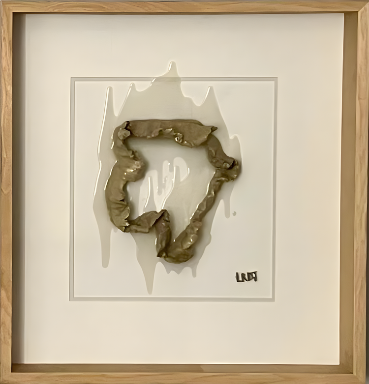 CORAL SPLASH (Sculpture in glass covered boxed frame) - Liezel du Toit