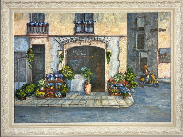 BOUTIQUE DE FLEURS FRANCHES (Framed ) - René Scribante