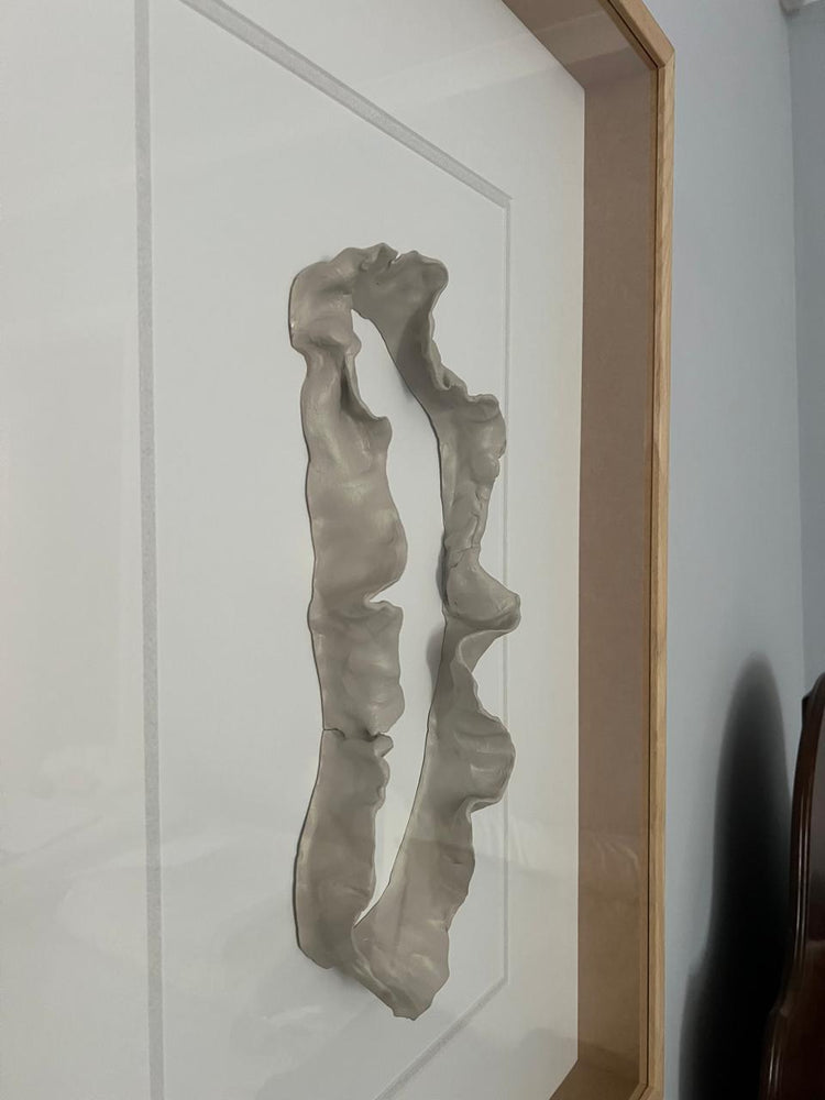 SOUTH EASTER WIND (Sculpture in glass covered boxed frame) - Liezel du Toit