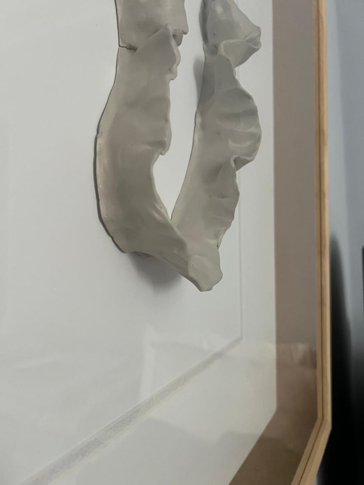 SOUTH EASTER WIND (Sculpture in glass covered boxed frame) - Liezel du Toit